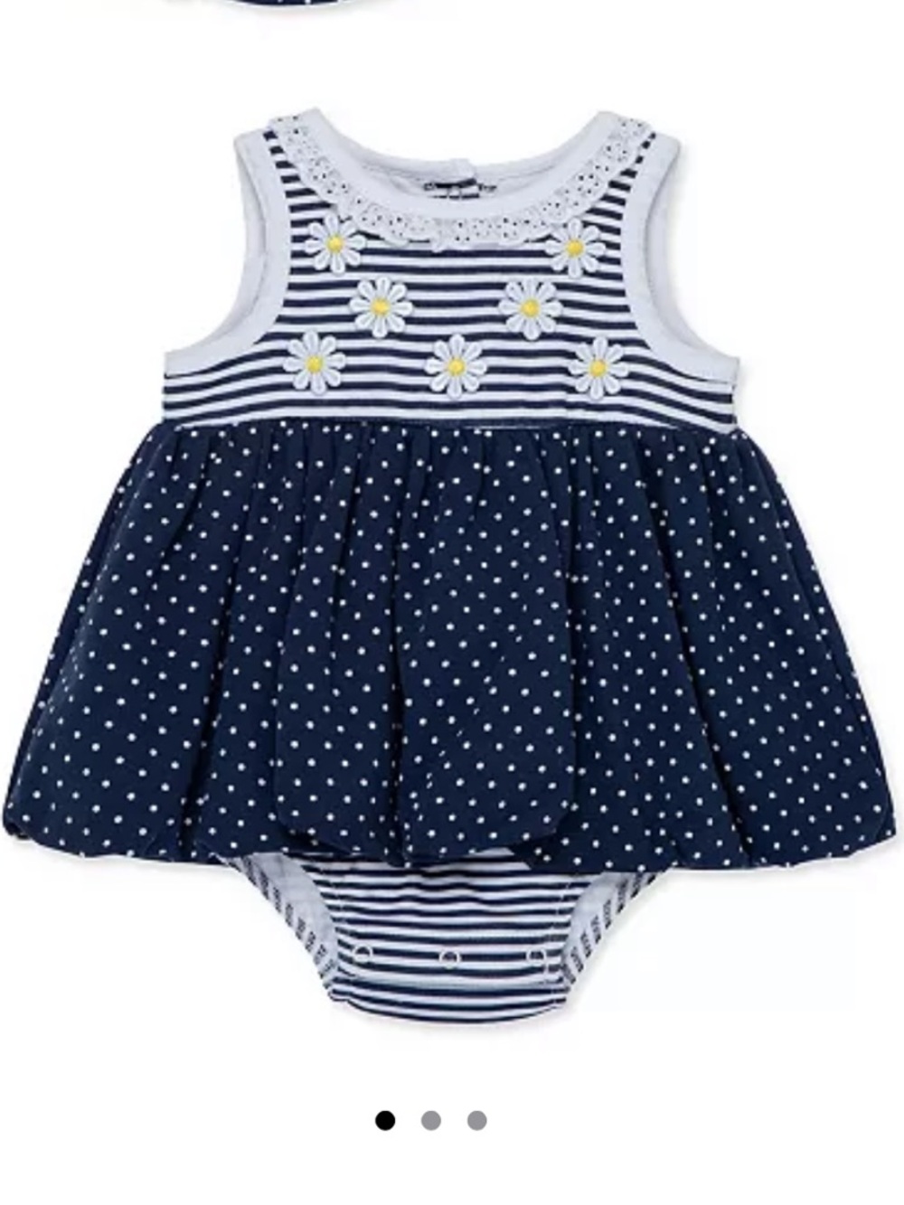 Baby Girls' Daisy Print Popover and Hat, 2-Piece Set, Baby girl 0-3 m, NWT
